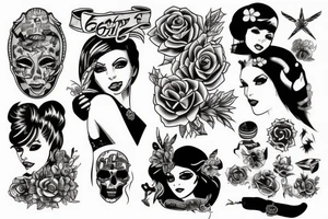 Punk girl tattoo idea