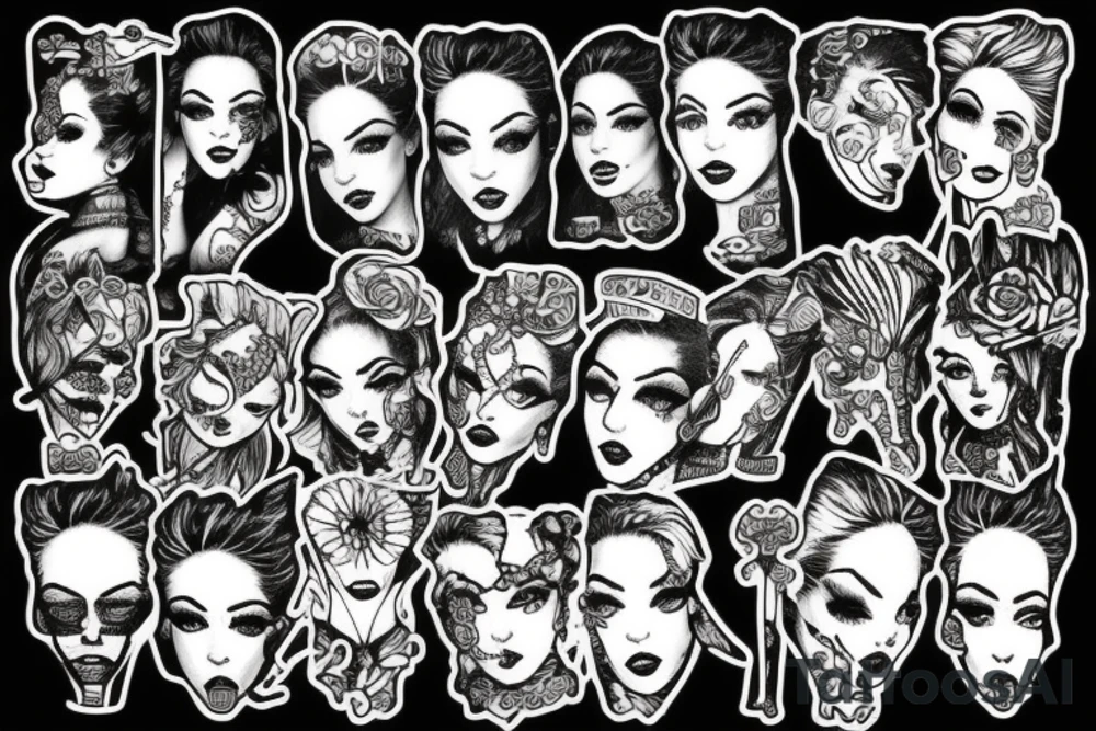 Punk girl tattoo idea