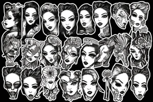 Punk girl tattoo idea