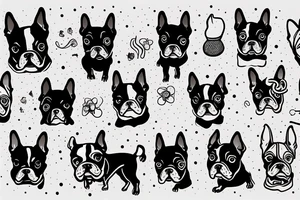 Boston terrier dog tattoo idea