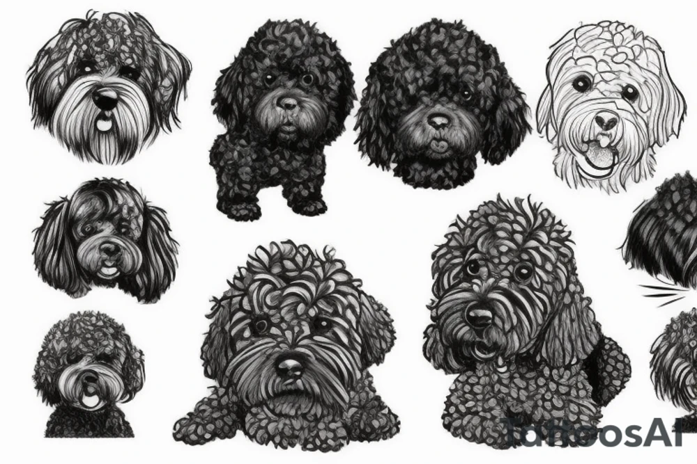 Portuguese water dog tattoo idea