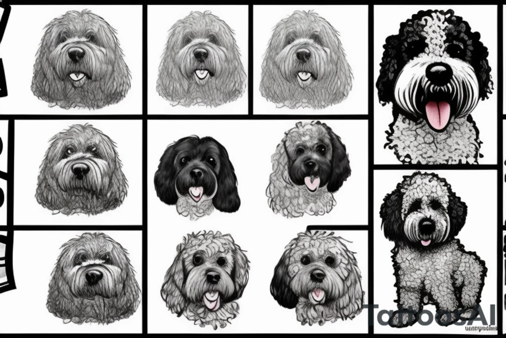 Portuguese water dog tattoo idea