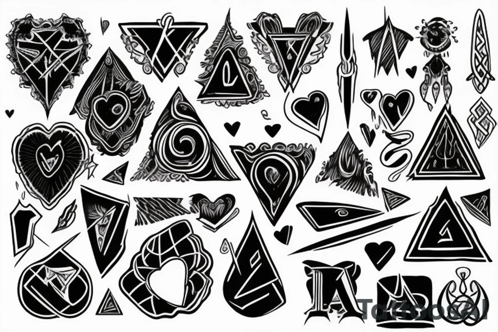 love
, thunder and triangle tattoo idea