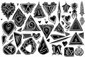 love
, thunder and triangle tattoo idea