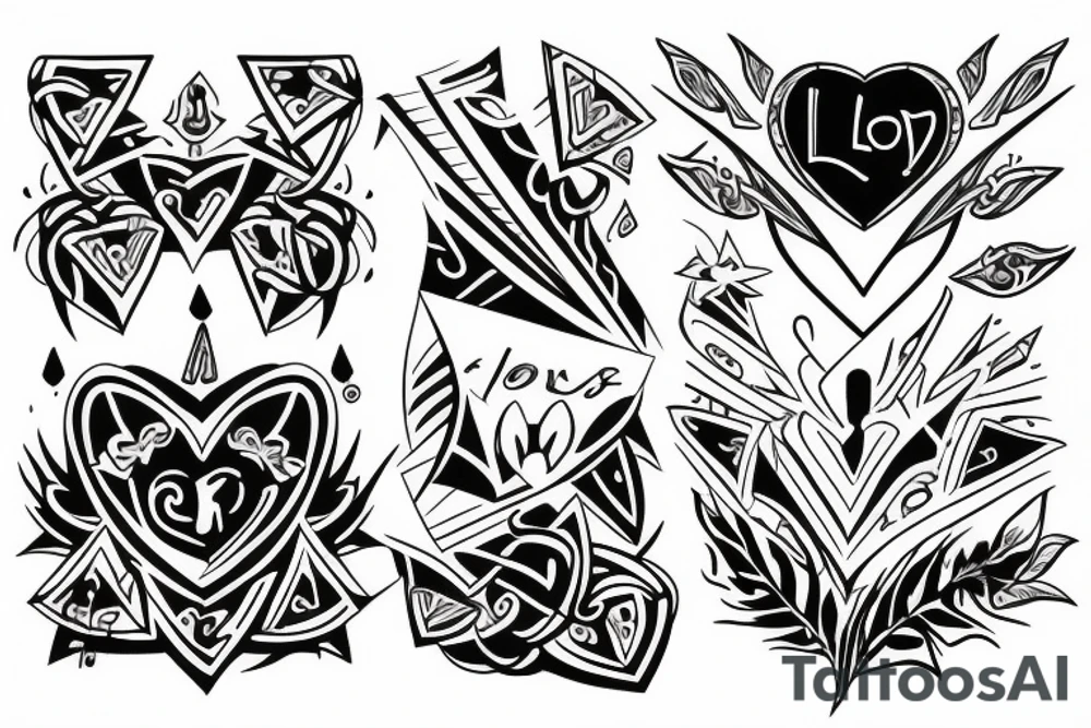 love
, thunder and triangle tattoo idea