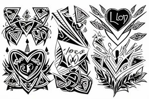 love
, thunder and triangle tattoo idea