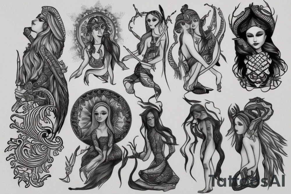 slavic mythology figure tattoo idea