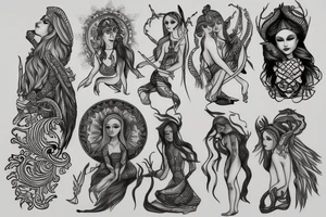 slavic mythology figure tattoo idea