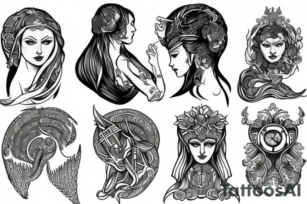 slavic mythology figure tattoo idea