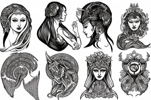 slavic mythology figure tattoo idea