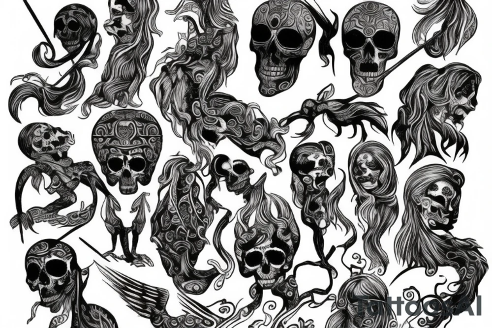 slavic mythology figure death tattoo idea