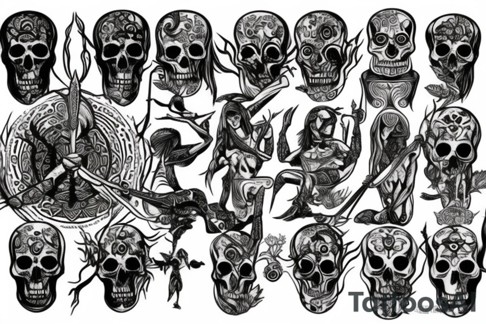 slavic mythology figure death tattoo idea