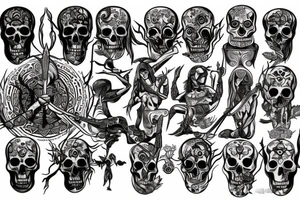slavic mythology figure death tattoo idea