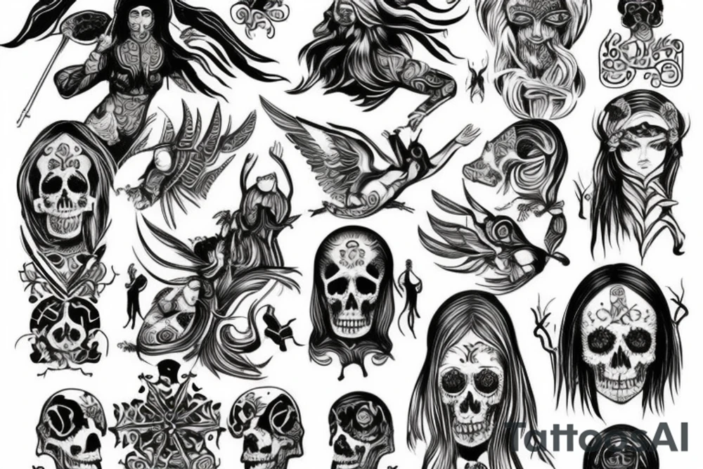 slavic mythology figure death tattoo idea
