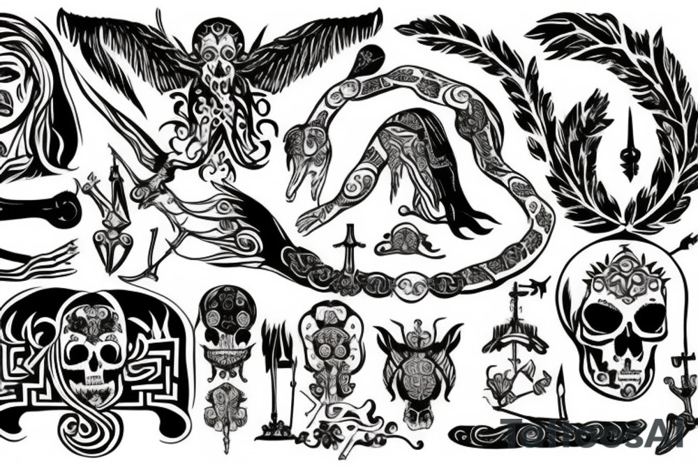 slavic mythology figure death tattoo idea