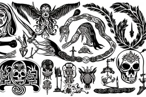 slavic mythology figure death tattoo idea
