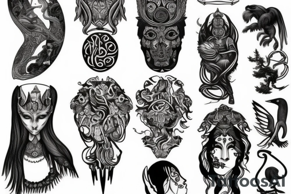 slavic mythology figure tattoo idea