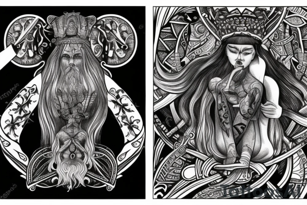 slavic mythology figure tattoo idea
