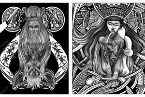 slavic mythology figure tattoo idea