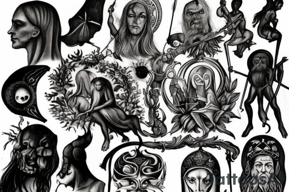 slavic mythology figure tattoo idea