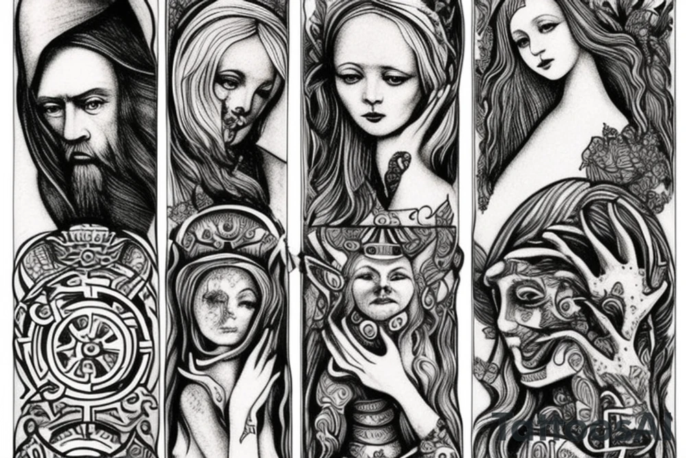 slavic mythology figure tattoo idea