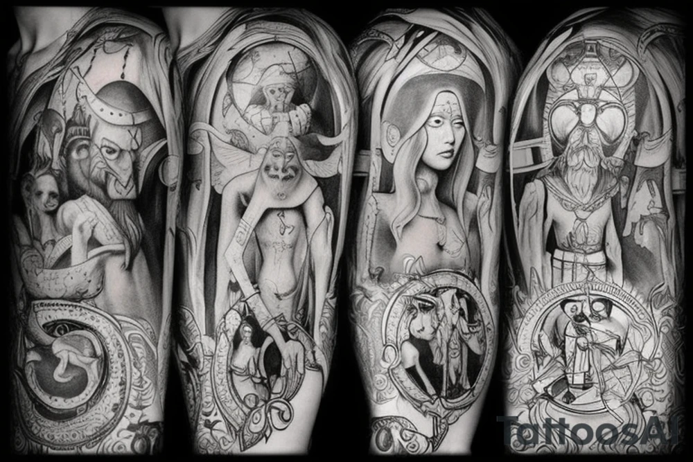slavic mythology figure tattoo idea