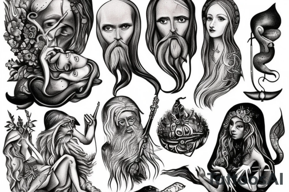 slavic mythology figure tattoo idea