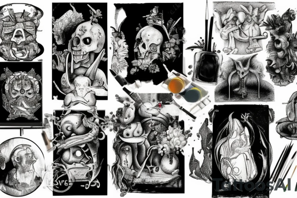painting tattoo idea