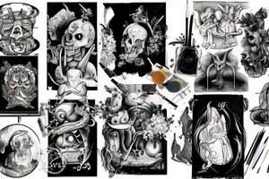 painting tattoo idea