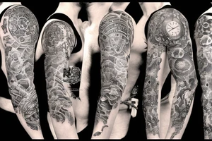 sleeve depicting the beginning of time tattoo idea