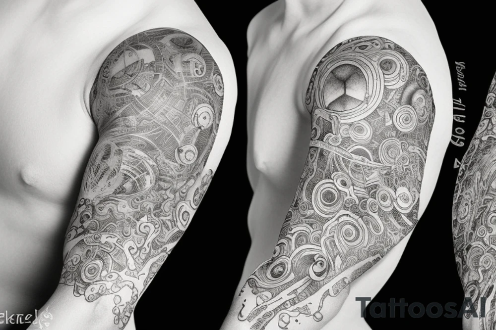 sleeve depicting the beginning of time tattoo idea