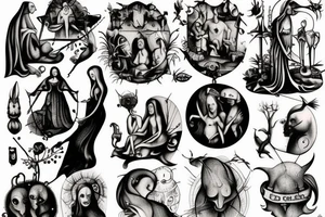 woman Hieronymus Bosch tattoo idea