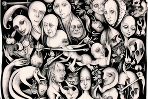 woman Hieronymus Bosch tattoo idea