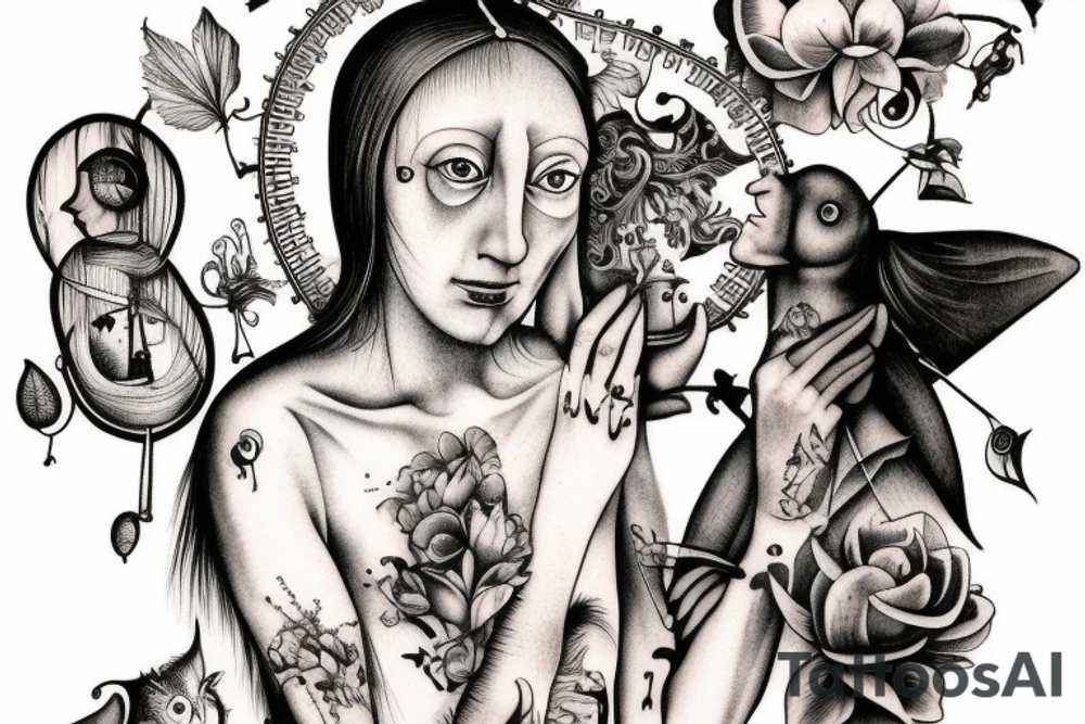 Hieronymus Bosch woman with tatoo tattoo idea