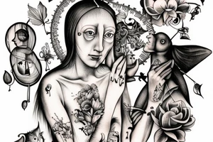 Hieronymus Bosch woman with tatoo tattoo idea