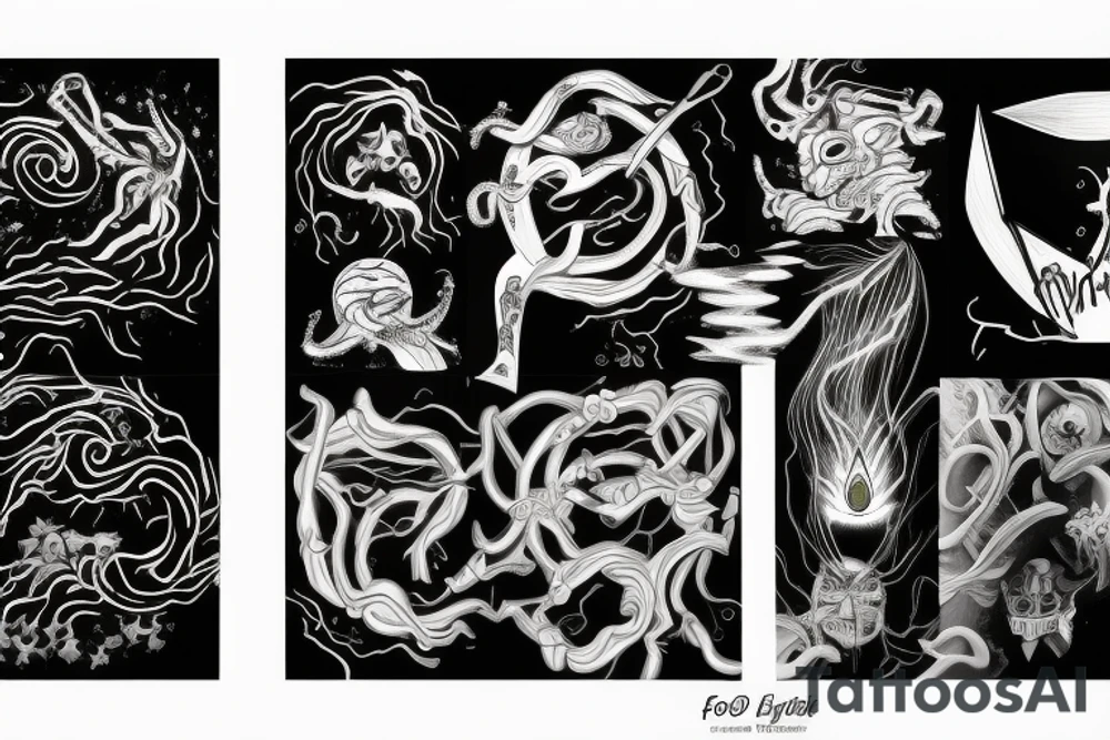 fool and lightning tattoo idea