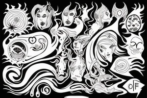 fool and lightning tattoo idea