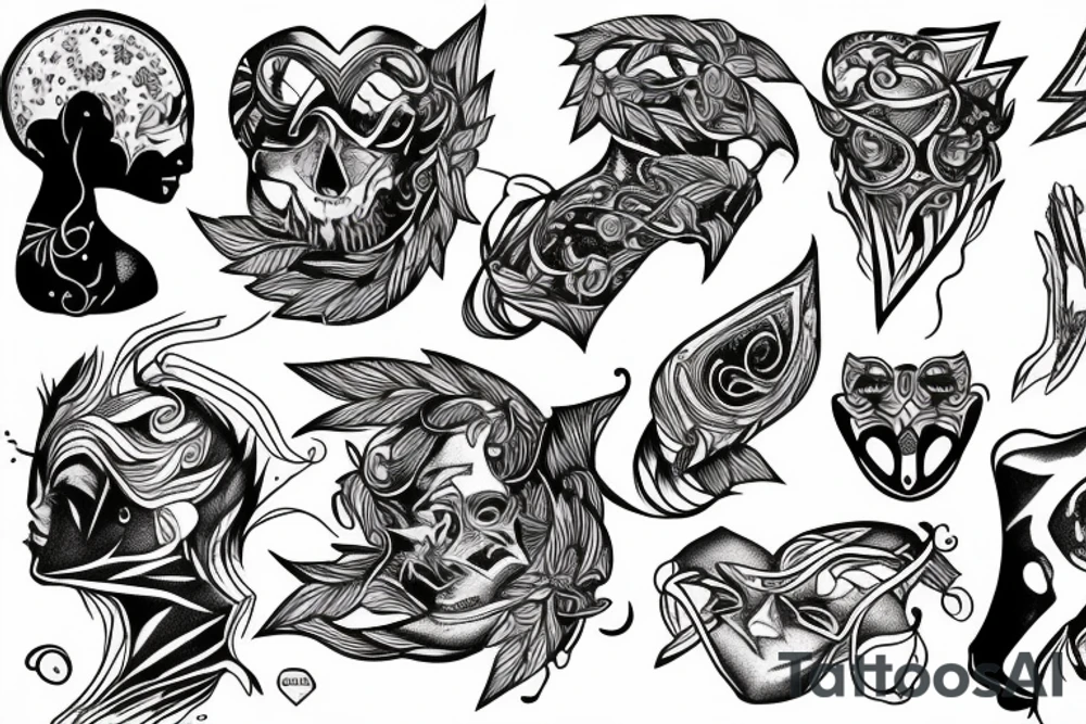 fool and lightning tattoo idea