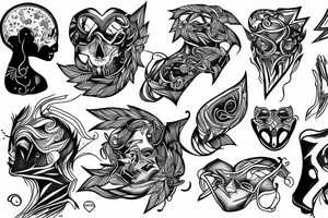 fool and lightning tattoo idea