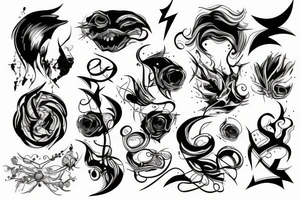 fool and lightning tattoo idea