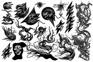 fool and lightning tattoo idea