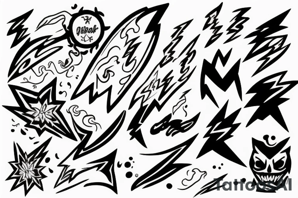 fool catching lightning tattoo idea