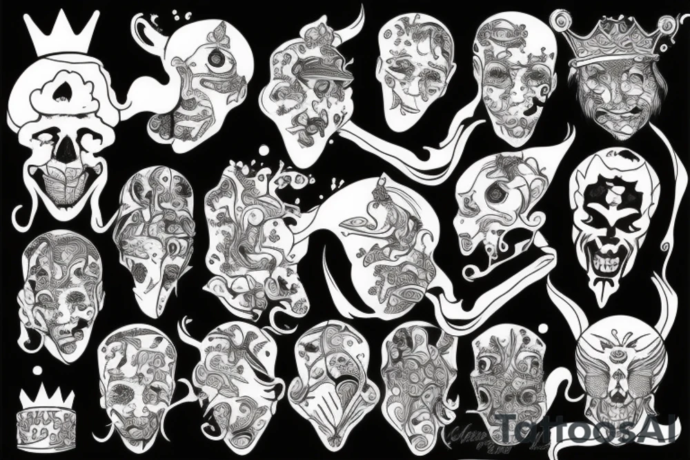 king and jester tattoo idea