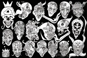 king and jester tattoo idea