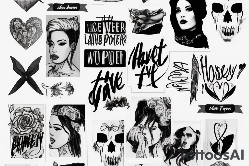 Halsey inspired 
If I can’t have love I want power tattoo idea