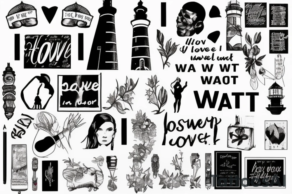 Halsey  
If I can’t have love I want power
the tradition 
lighthouse 
losing you is easier than lying to myself tattoo idea