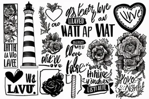 Halsey  
If I can’t have love I want power
the tradition 
lighthouse 
losing you is easier than lying to myself tattoo idea