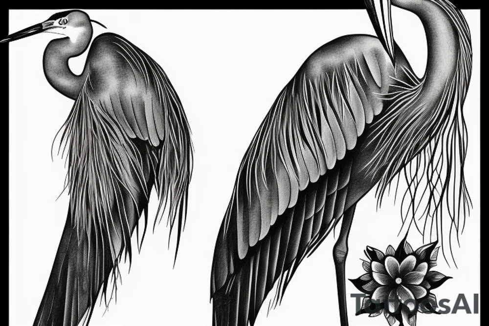 Great Blue Heron tattoo idea