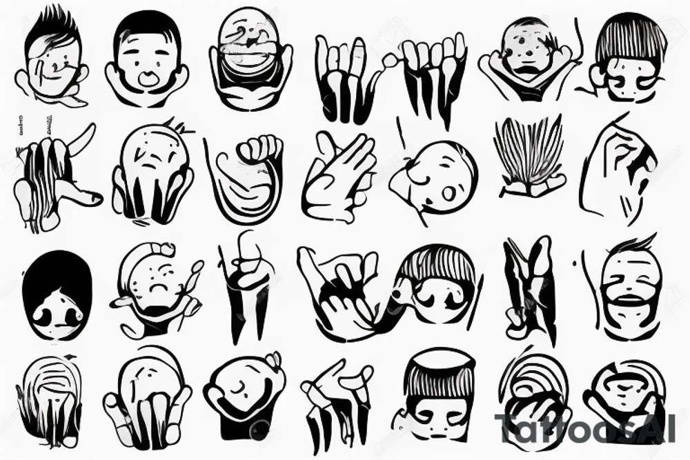 Boy holding fathers hand tattoo idea