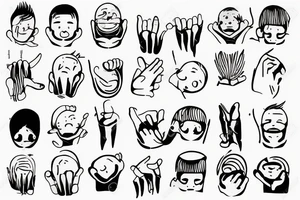 Boy holding fathers hand tattoo idea